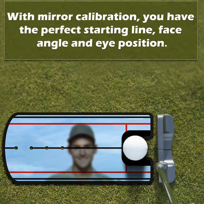 Golf Putting Alignment Mirror Portable Practice Putting Trainer Mirror Size 12 X 6 Inches Use Outdoors or on Indoor Putting Mat