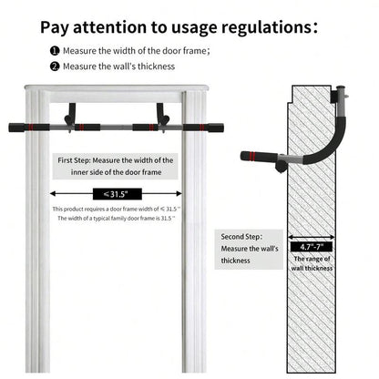 Steel Pull Up/Chin up Bar Adjustable Power Black for Pull up in Home Gym